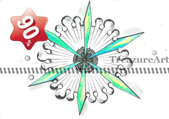 Abstract snowflake Digital Product